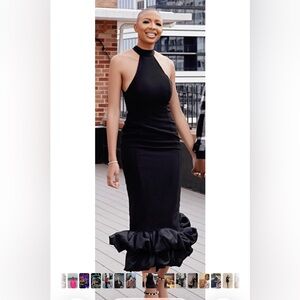 House of CB Black Strapless Dress
